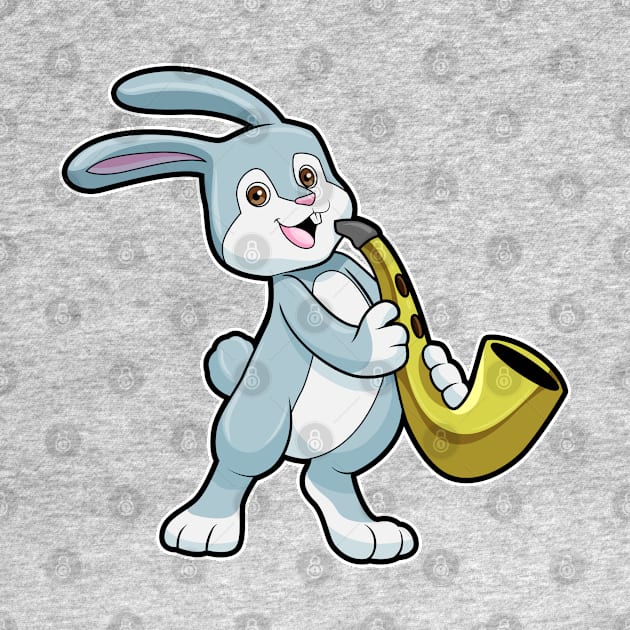 Bunny at Music with Saxophone by Markus Schnabel